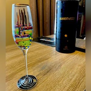 Hundertwasser champagne glass (#3777)